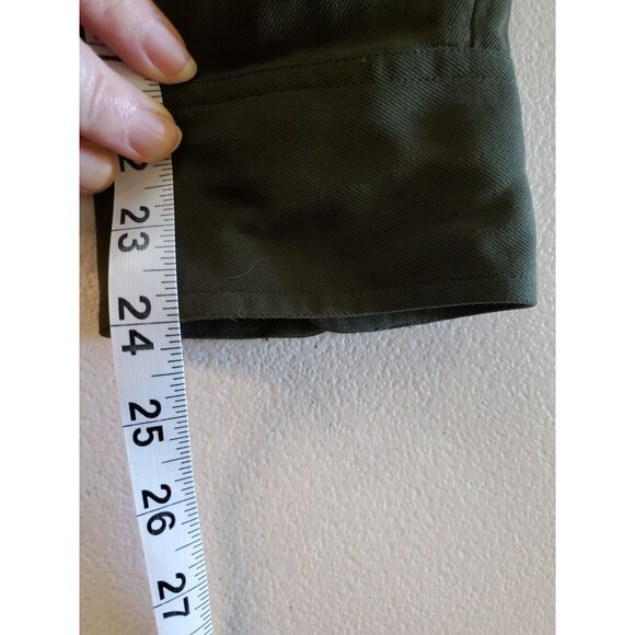 Lauren Ralph Lauren Thick Silk Button Up Shirt Size 3XL Forest Green Outdoors - Picture 11 of 14